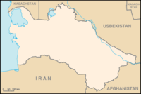 Merv'in Türkmenistan'daki konumu