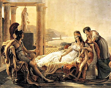 Eneas contando a Dido el infortunio de Troya de Pierre-Narcisse Guérin (1815).