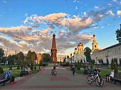 A town square in Maloyaroslavets