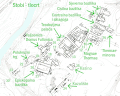 Mappa degli scavi del sito romano di Stobi.