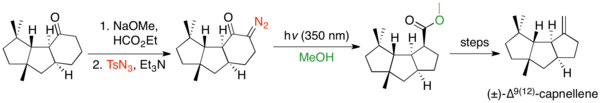 Application of Wolff rearrangement ring-contraction in the Fukumoto synthesis of capnellene