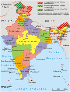 Podział administracyjny Indii w 1975 roku