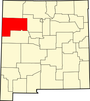 Map of New Mexico highlighting McKinley County
