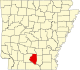 State map highlighting Calhoun County