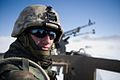 Polish soldier wearing wz. 2005 helmet in Afghanistan