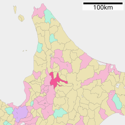 Vị trí Asahikawa trên bản đồ Hokkaidō (phó tỉnh Kamikawa)