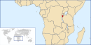 Peta Burundi dalam Afrika.