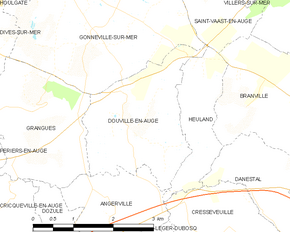 Poziția localității Douville-en-Auge