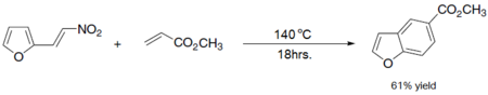 Diels–Alder reaction yielding a substituted benzofuran