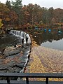 Fishermen on Blackstone River Dam near Massachusetts–Rhode Island border