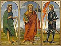 Trittico di Lepreno, da sinistra san Giovanni Battista, san Giacomo Maggiore e sant’Alessandro martire, dipinto da Francesco di Simone da Santacroce nel 1506. Esposto presso l'Accademia Carrara, Bergamo.