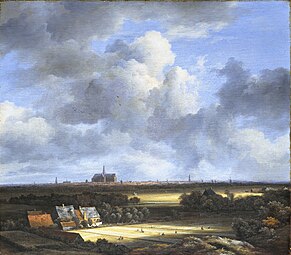 Jacob van Ruisdael, Vue de Haarlem depuis les champs (v. 1670-1675).