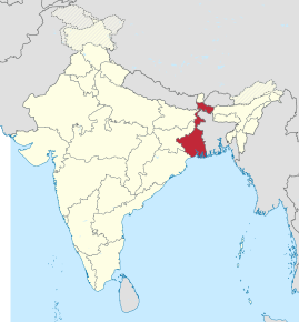 Kart over Vest Bengal