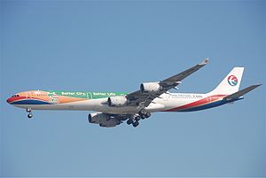 China Eastern Airlines Airbus A340-600; B-6055@LAX;11.10.2011 623ax (6643741981).jpg