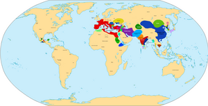 Map of the world in AD 1.