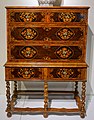 Kabinettschrank, England, ca. 1680, Nussbein mit Intarsien aus Elfenbein, diversen Hölzer, Messing, Montreal Museum of Fine Arts, Montreal