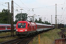 EuroNight EN 482 "Hans Christian Andersen" München–Kopenhagen/Binz bei der Durchfahrt durch Donauwörth (2006)