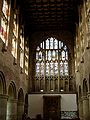 Norman columns and west window.