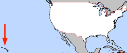 Harta Statelor Unite cu statul Hawaii indicat