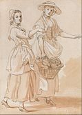 Two Girls Carrying a Basket