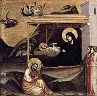 Taddeo Gaddi, Nativity, circa 1325, Fundación Colección Thyssen-Bornemisza, Pedralbes[10]