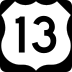 U.S. Route 13 marker