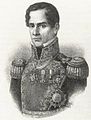 Image 48General Santa Anna known for his leadership during the Texas Revolution, Mexican-American War, and turbulent periods of Mexican history marked by political instability and territorial losses. (from History of Mexico)