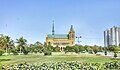 Frere Hall Karachi.View from west side of Garden