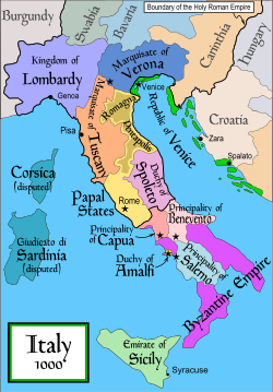 The March of Tuscany in the political context of Italy around AD 1000