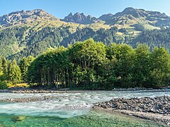 Landquart Ursprung: Zusammenfluss von Vereinabach (unten) und Verstanclabach (rechts)