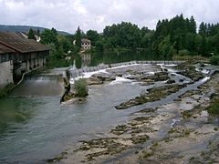 Les marmites de l'Ain à Pont-de-Poitte.