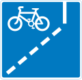 With-flow cycle lane ahead