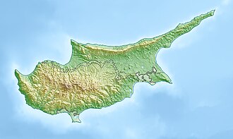 Nikosia na karće Cyperna