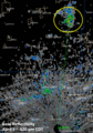 Image 27Wind farm interference (in yellow circle) on radar map (from Wind farm)