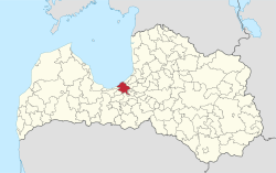 Lokasi Riga di dalam Latvia