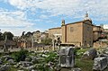 13 November 2013 View of the Curia Julia and the church of St. Martina and Luca