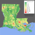 Image 34Louisiana's population density (from Louisiana)