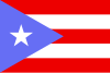 1892 version of flag of Puerto Rico with light blue tone