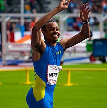 Aries Merritt lors du meeting ISTAF de Berlin en 2012