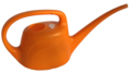 A watering can made of plastic