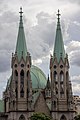 Both towers of the cathedral.