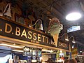 Bassett's Ice Cream stand in the market
