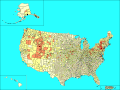 Proportions of Welsh ancestry