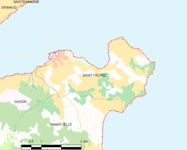 Mapa obce Saint-Tropez