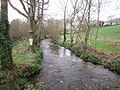 Le Goyen à la limite entre Mahalon et Confort-Meilars vu depuis le pont de la route entre Mahalon et Meilars.