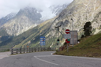 Ampel auf dem Staller Sattel, Blick nach Westen ins Antholzer Tal (Italien)