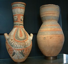 Pots. Terre cuite peinte Nouvel Empire Musée du Louvre