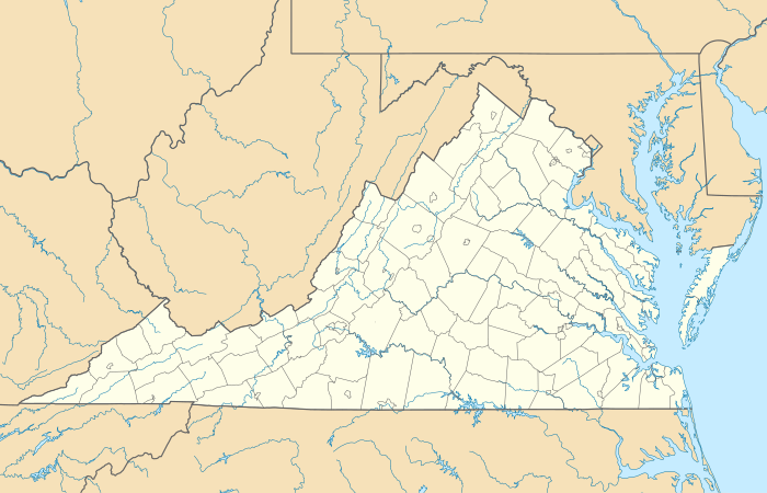 Mapa konturowa Wirginii