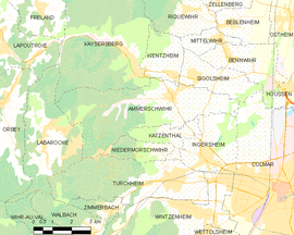 Mapa obce Ammerschwihr