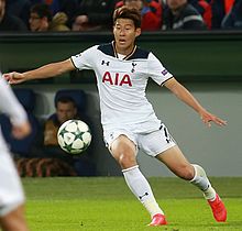 Son Heung-Min Tottenham Hotspuri eest mängimas 2016. aastal